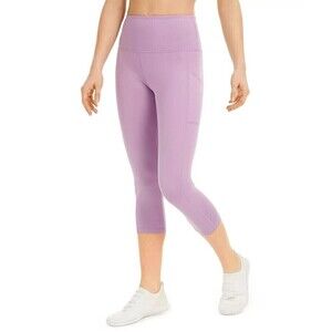 ID Ideology Womens Compression High-Waist Leggings Crocus Petal Purple Size XL